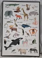 Large Animal Framed Picture - 25 by 37"