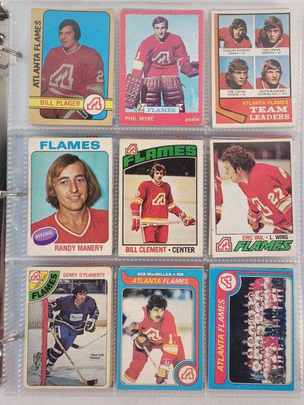 1972 - 2024 Atlanta Flames / Calgary Flames NHL Hockey Trading Card Singles , 207 Trading Cards