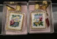 2 Vintage Petit Point Perfume Bottles