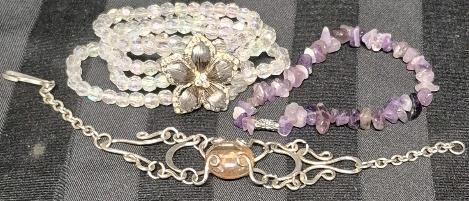 3 Beaded/Stone Bracelets -