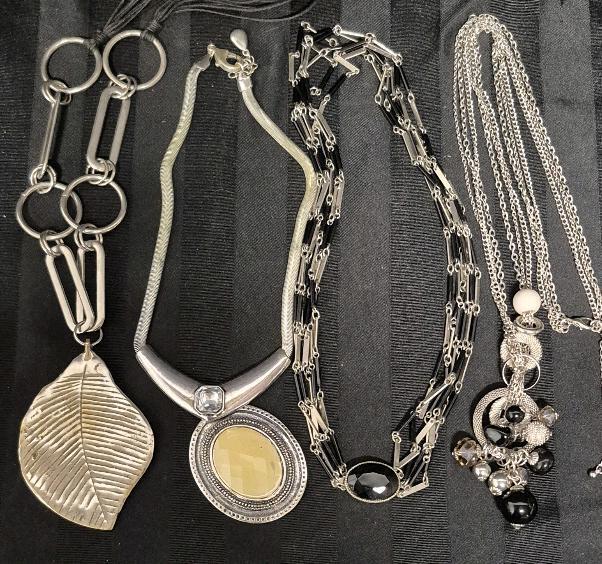 4 Statement/Chunky Necklaces Range in Length From 14 to 28"