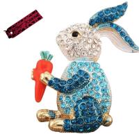 Tagged Betsey Johnson Large Adorable Teal Blue Rhinestone Brooch / Pendant 2.75&rsquo;&rsquo;