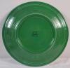 Fiestaware Green Plater & Two (2) Cups . No chips or cracks to plater . Both cups have chip on bottom edge . Plater measures 12" diameter - 3