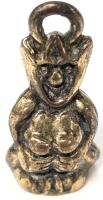 Original Old Vintage Brass Cornish Cheddar Pixie - Watch Fob / Tamper / Charm / Pendant - 1 25" Long