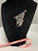 Lovely Brooch Two Cats Hugging While gazing at Fish Decorated Tree with Rhinestones 2.75&rsquo;&rsquo; Back bale for Pendant as well - 4