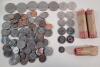 Canadian & USA Coin Lot . Canadian One Dollar Coins , Quarters and Pennies . USA Half Dollar Coins , Quarters , Dimes , Nickels and Pennies .