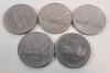 Canadian & USA Coin Lot . Canadian One Dollar Coins , Quarters and Pennies . USA Half Dollar Coins , Quarters , Dimes , Nickels and Pennies . - 2