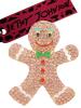 Betsey Johnson Tagged Gingerbread Adorable Pink Rhinestone & Enamel Brooch / Pendant approximately 2&rsquo;&rsquo;