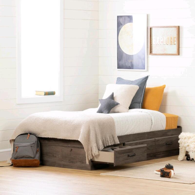 As New in Open Box South Shore Furniture / Meuble South Shore Full Captain's Bed 54" Retails for $400