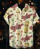 Fabulous New Men&rsquo;s Size XL Vintage 80s Christmas Movie Shirt - A Christmas Story Retro Leg Lamp Button-Front Collar Shirt with Pocket, Machine Washable Loose Fit Short Sleeve 100% Polyester Stock photos added