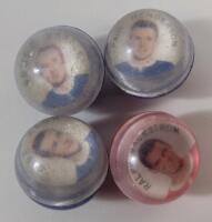 RARE 1968-69 Post Toronto Maple Leafs & Montreal Canadians Marbles . Paul Henderson , Dave Keon , Bruce Gamble & Ralph Backstrom . Four (4) Marbles
