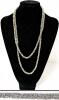 Gorgeous Vintage 44" Long Laced Link Non-Magnetic Necklace With Snake Hook Clasp