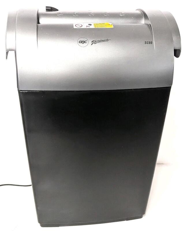 GBC SHREDMASTER SC80 Medium-Duty Strip-Cut Paper Shredder, 18.5" Tall, Tested For Power