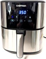 CHEFMAN TurboFry Touch Stainless Air Fryer, RJ38-SQSS-8T-D, Tested For Power, Would Benefit From A Wipe-Down