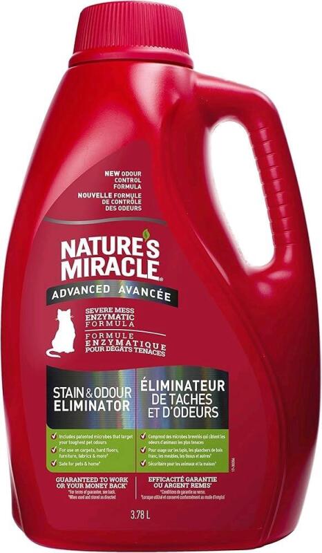Nature&rsquo;s Miracle Advanced Stain and Odor Eliminator. 3.78L. Retails for $41