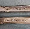 Vintage Lunt Sterling Silver Baby Spoon & Fork Set w/Monogram AR Jr. on Handle - 4