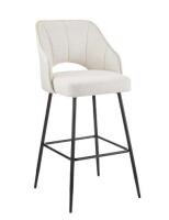 New Sealed in Box CANVAS Yael bar stool with a 100% polyester seat and matte black metal legs, Creme, Retail's for $119.99