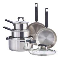 As New - Master Chef 9pc. Stainless Steel Cookware Set . Retail New $80 . No Box . may be returned within 48 hours of pickup if found damaged or not as described.
