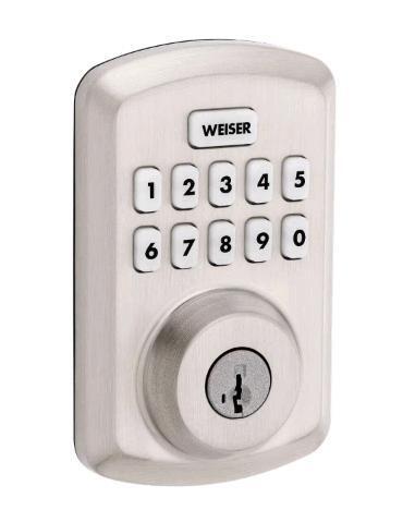 Weiser Powerbolt 3 keypad electronic deadbolt, Satin Nickel finish, Retail's for $109.99