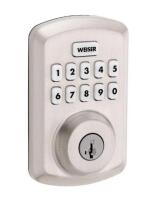 Weiser Powerbolt 3 keypad electronic deadbolt, Satin Nickel finish, Retail's for $109.99