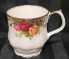 Royal Albert " Old Country Roses " Tea & Coffee Cups plus Salt and Pepper Shakers . 3 Coffee Cups , 6 Tea Cups , Creamer & Salt and Pepper Shakers - 3