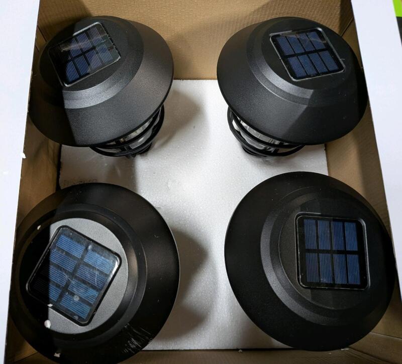 [Minor Cosmetic Damage] NOMA Outdoor LED Solar Garden & Pathway Stake Lights, 4-pk. Retails for $80 if new.