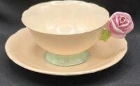 Beautiful Double Warrant PARAGON Teacup & Saucer Rose Handle