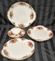 Vintage Royal Albert "Old Country Roses" Cake Plates & Butter Dish