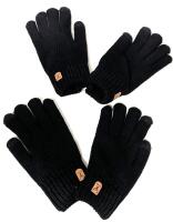 2 New Pairs O/S Adult Full Finger Winter Gloves Lined With Stupidly Soft Faux Fur