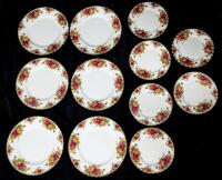 12 Vintage ROYAL ALBERT Old Country Roses Plates, 6.4" - 8.15" Diameter, No Chips or Cracks, All Ring True