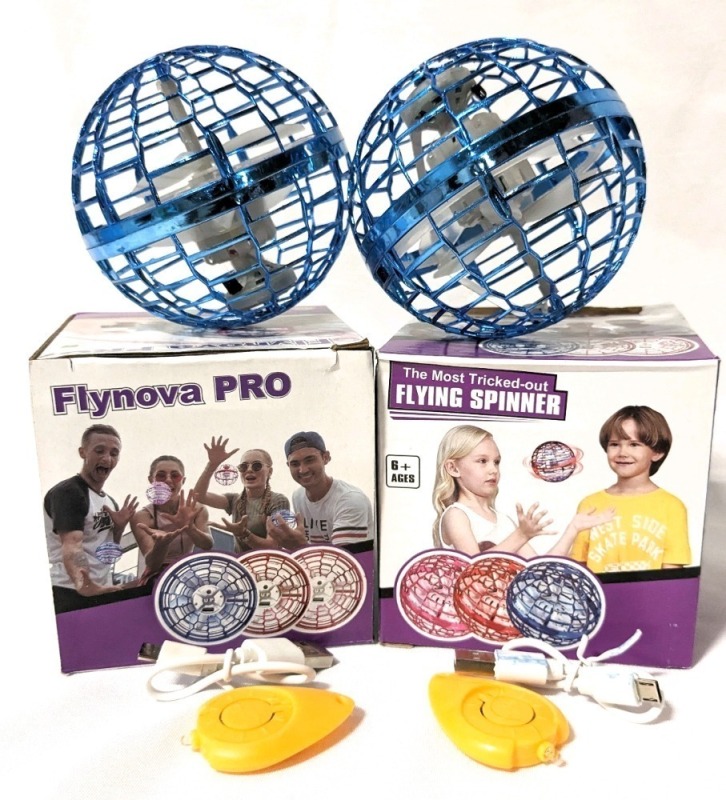 2 New Flynova Pro 360 Flying Spinner Toys