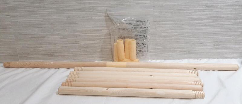 Lot of New Wooden Broomstick Handles