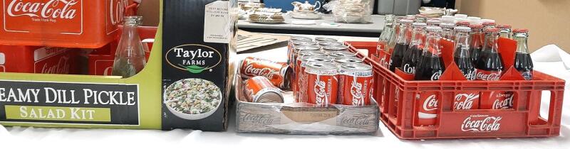 Lot of Vintage 90's Coca Cola Bottles, Cans