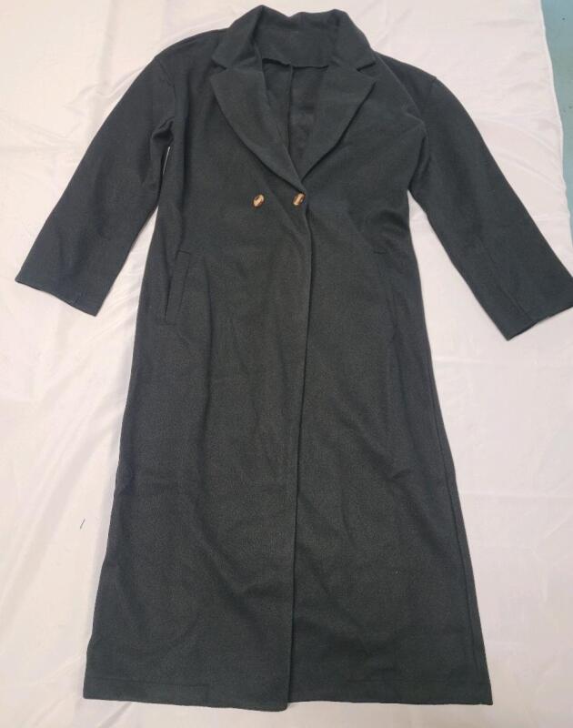 New Women's Size M JustFashionNow Lightweight Long Coat , Black
