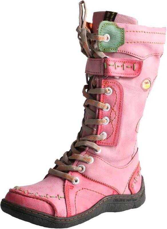 New Size 40EU TMA EYES Women's Leather Casual Mid-Calf Boots Fashion Non-slip and Patchwork With Handstitching Upper Boots, Retails Over $50