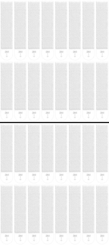 16 New Pairs COMMAND Brand 20lb White Picture Hanging Strips