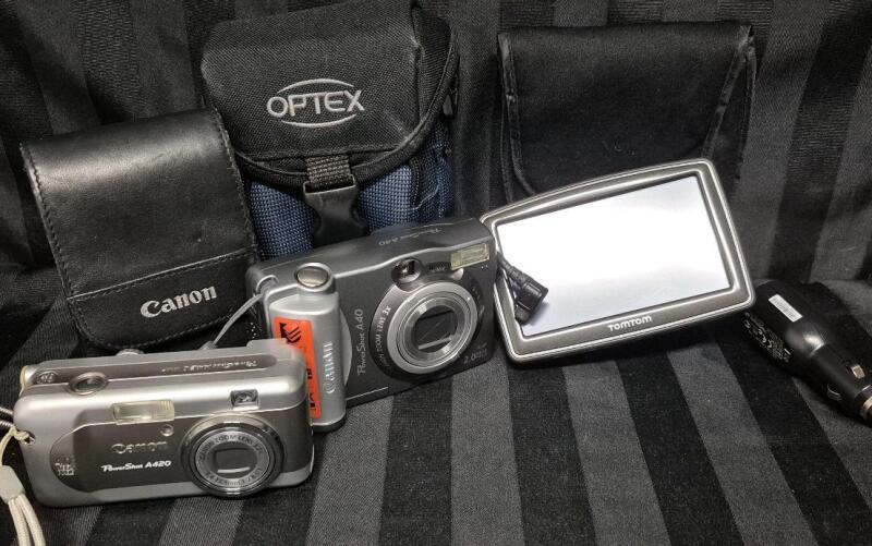 2 Canon Digital Cameras & TomTom GPS for Vehicle