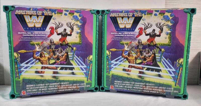 Two (2) New WWE Masters of the Universe Grayskull Wrestling Ring .