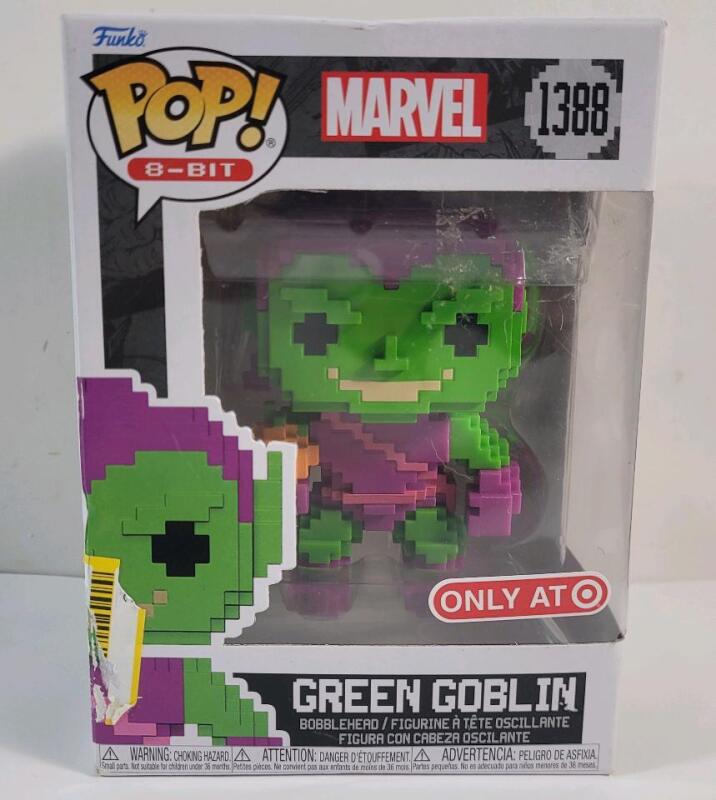 Funko Pop! 8-Bit Green Goblin Bobblehead Vinyl Figure .