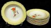 11 Vintage W.H. GRINDLEY England Petalware 8" Bowls, No Chips or Cracks, Large Kitschy Real Chicoreus Conch Shell With Faux Lotus Flower Centerpiece, Gunther Mele Wood Jewelry Box (Musty) & Large American Beauty Zippered Case 13" &times; 8.75" &times; 3.25" - 5