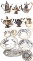Vintage Silver Plate Coffee Pots, Creamer & Sugar Dish, Serving Dishes+ Up to 10" Tall, Incl: Forbes Plated Warranted, Sheffield LBS Co, WMA Rogers, Viking, B+W, Primrose, Victorian Plate