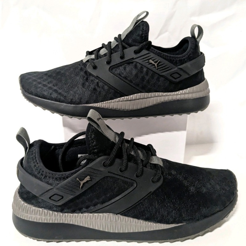 New PUMA Adults Next Excel Core Sneakers: Black, Charcoal Grey (Size 8)