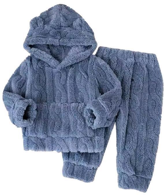 New sz 2-3yrs Kids Cozy Hoodie with Bear Ears & Pant Set