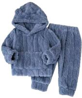 New sz 2-3yrs Kids Cozy Hoodie with Bear Ears & Pant Set