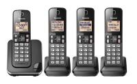New Panasonic DECT 6.0 Cordless Phone, 4-Handsets, Black - Retails for $159.99
