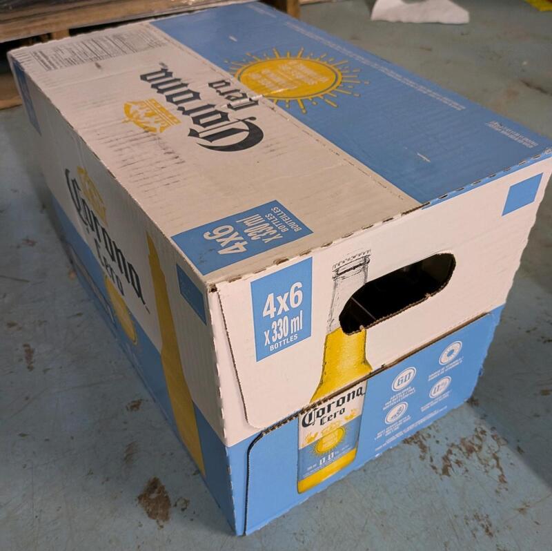 24 New Corona Cero 0.0% Non Alcoholic Beer. Retails for approximately $54. Best before Feb/22/2026 or later.