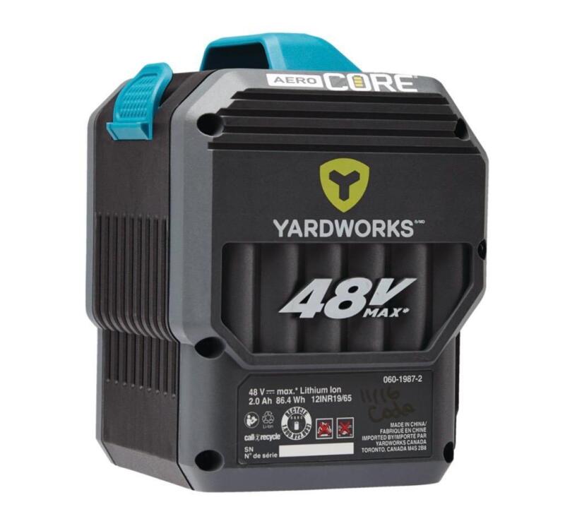 New Yardworks Aero Core 48V Max 2Ah Replacement Lithium-Ion Battery - Retails for $129.99