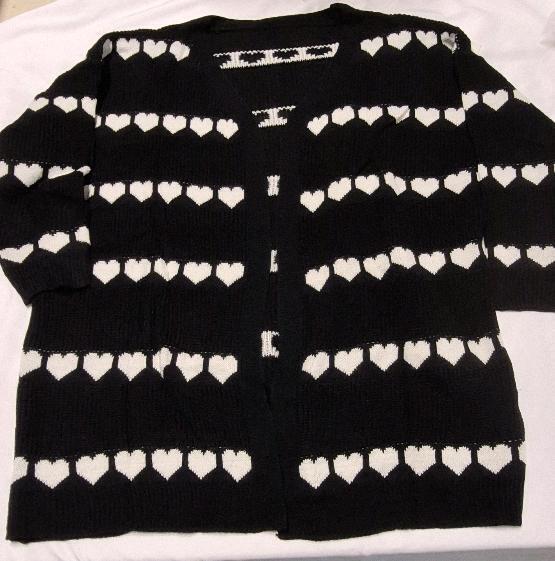 New sz 2XL Women's Heart Cardigan Sweater