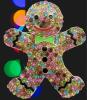 Beautiful and Adorable Tagged Betsey Johnson Multi Coloured Rhinestone Enamel Gingerbread Brooch / Pendant Approximately 2&rsquo;&rsquo;