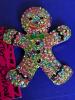 Beautiful and Adorable Tagged Betsey Johnson Multi Coloured Rhinestone Enamel Gingerbread Brooch / Pendant Approximately 2&rsquo;&rsquo; - 5